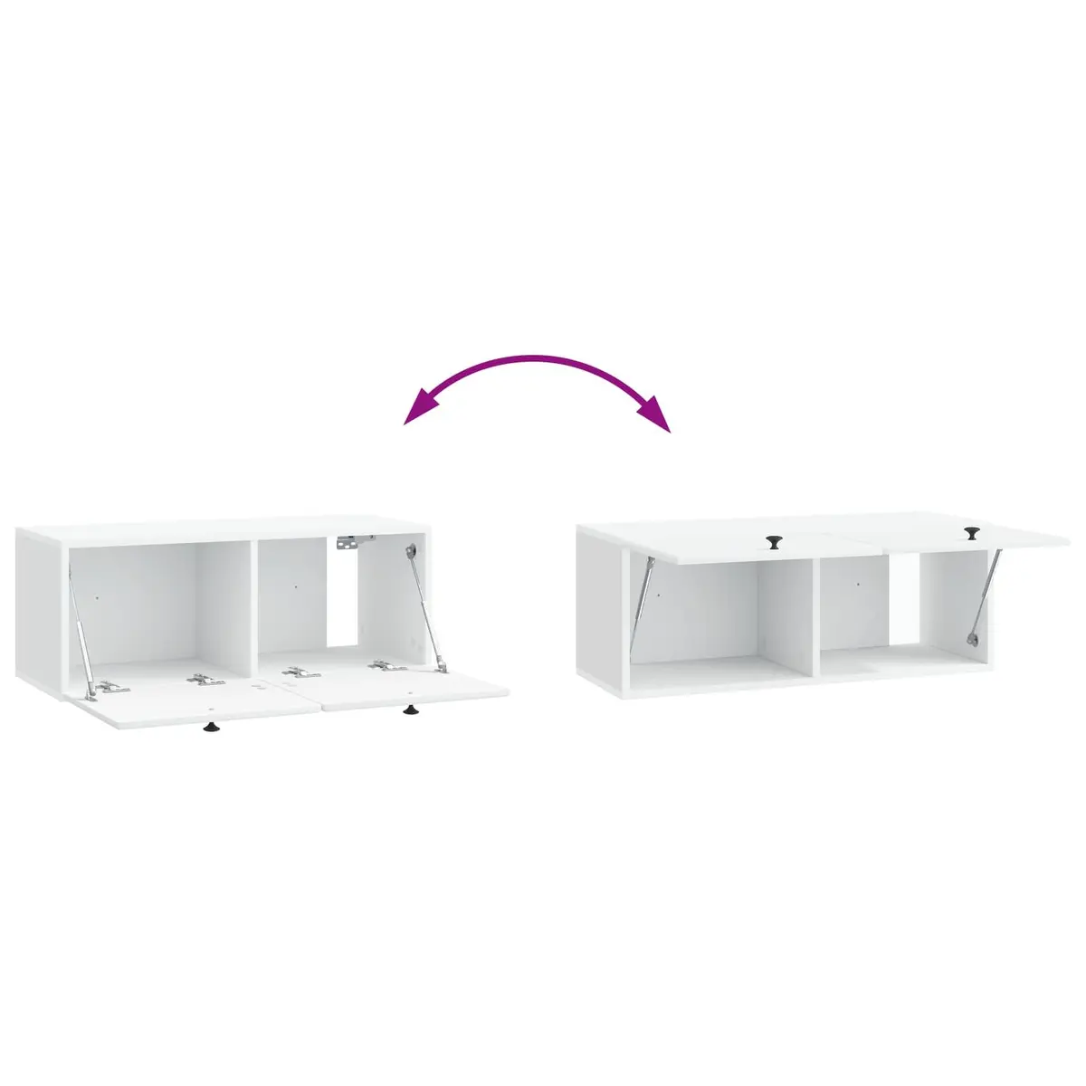 Wall-Mounted TV Cabinet 78.5 x 31 x 30 cm White Engineered Wood Storage Unit