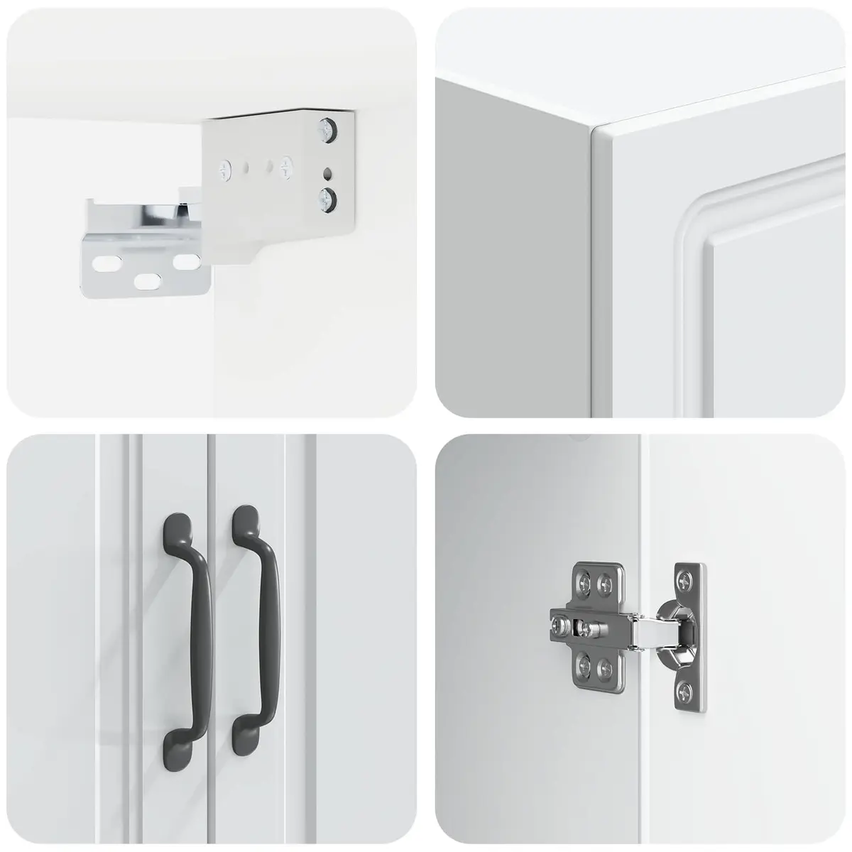 Wall-Mounted Storage Cabinet Engineered Wood White 66x34.5x90cm