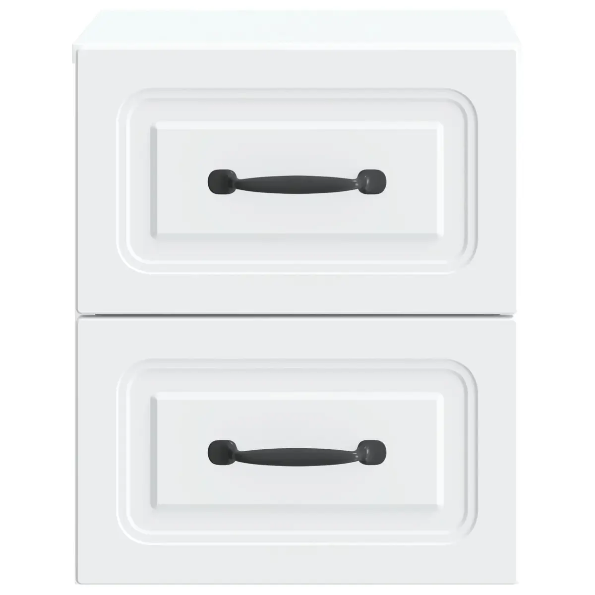 Wall-Mounted Bedside Cabinet White Storage Compartment Sliding Doors 34.5 x 33 x 40 cm