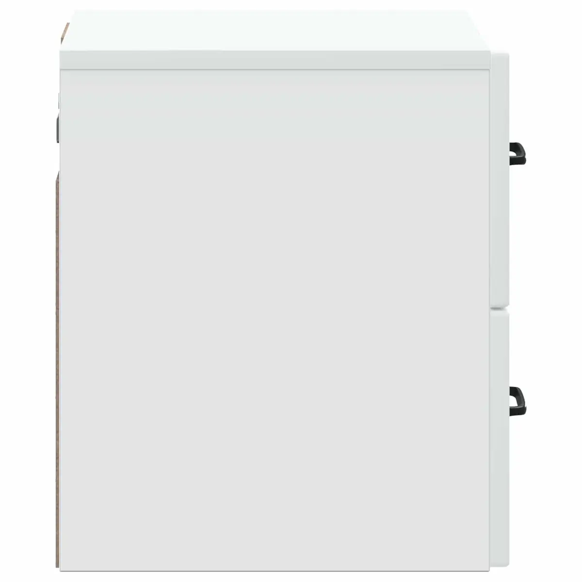 Wall-Mounted Bedside Cabinet White Storage Compartment Sliding Doors 34.5 x 33 x 40 cm