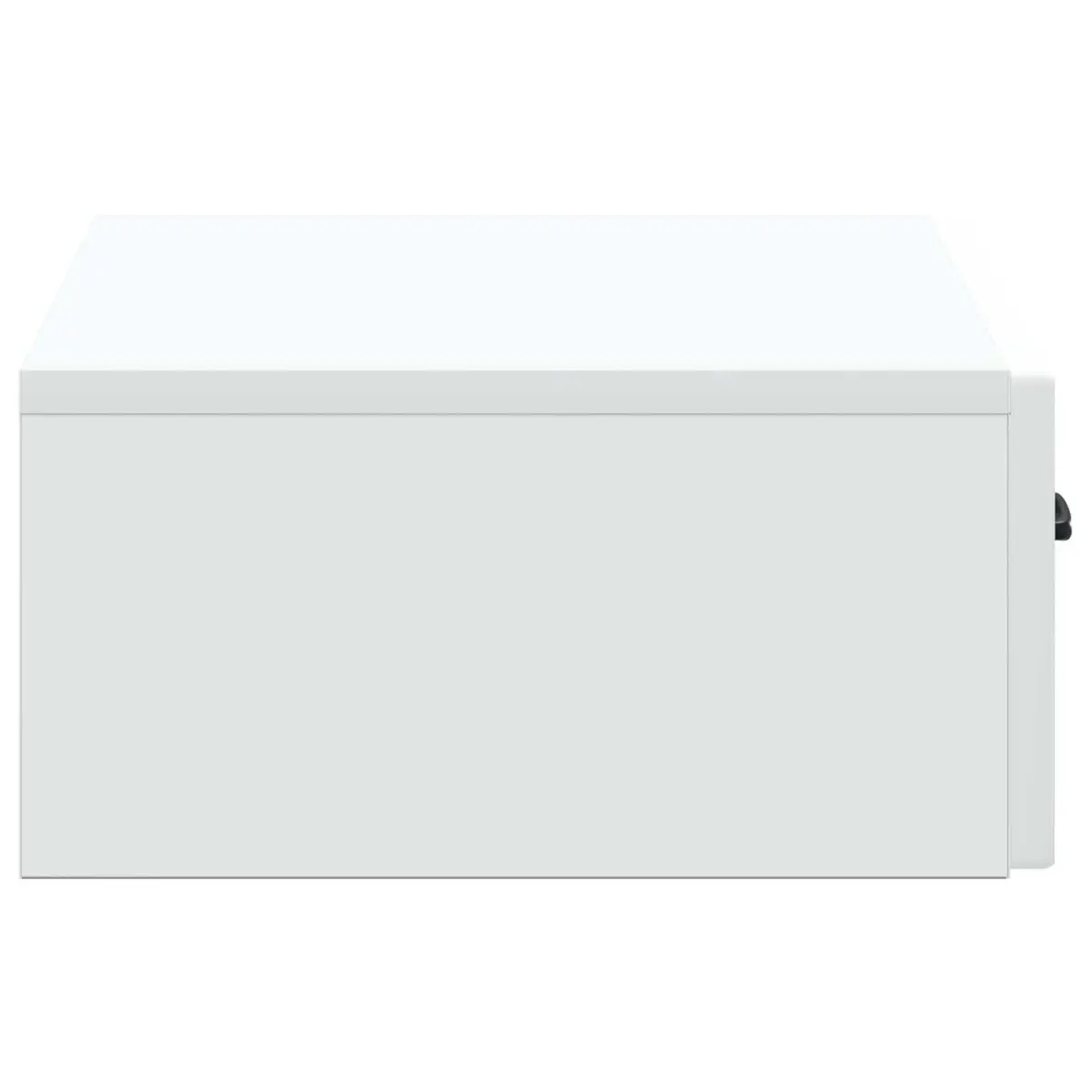 Wall-Mounted Side Table White Compact Storage Cabinet 59 x 34.5 x 17 cm