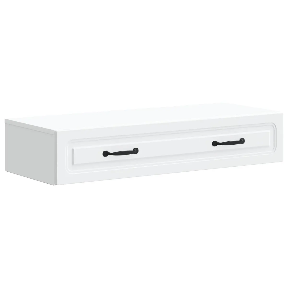Wall-Mounted Side Table White 87.5 x 34.5 x 17 cm Wall Mounted Storage Unit