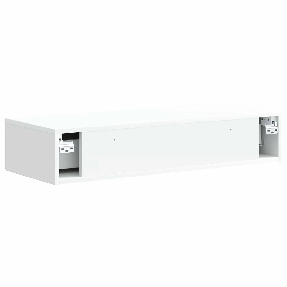 Wall-Mounted Side Table White 87.5 x 34.5 x 17 cm Wall Mounted Storage Unit