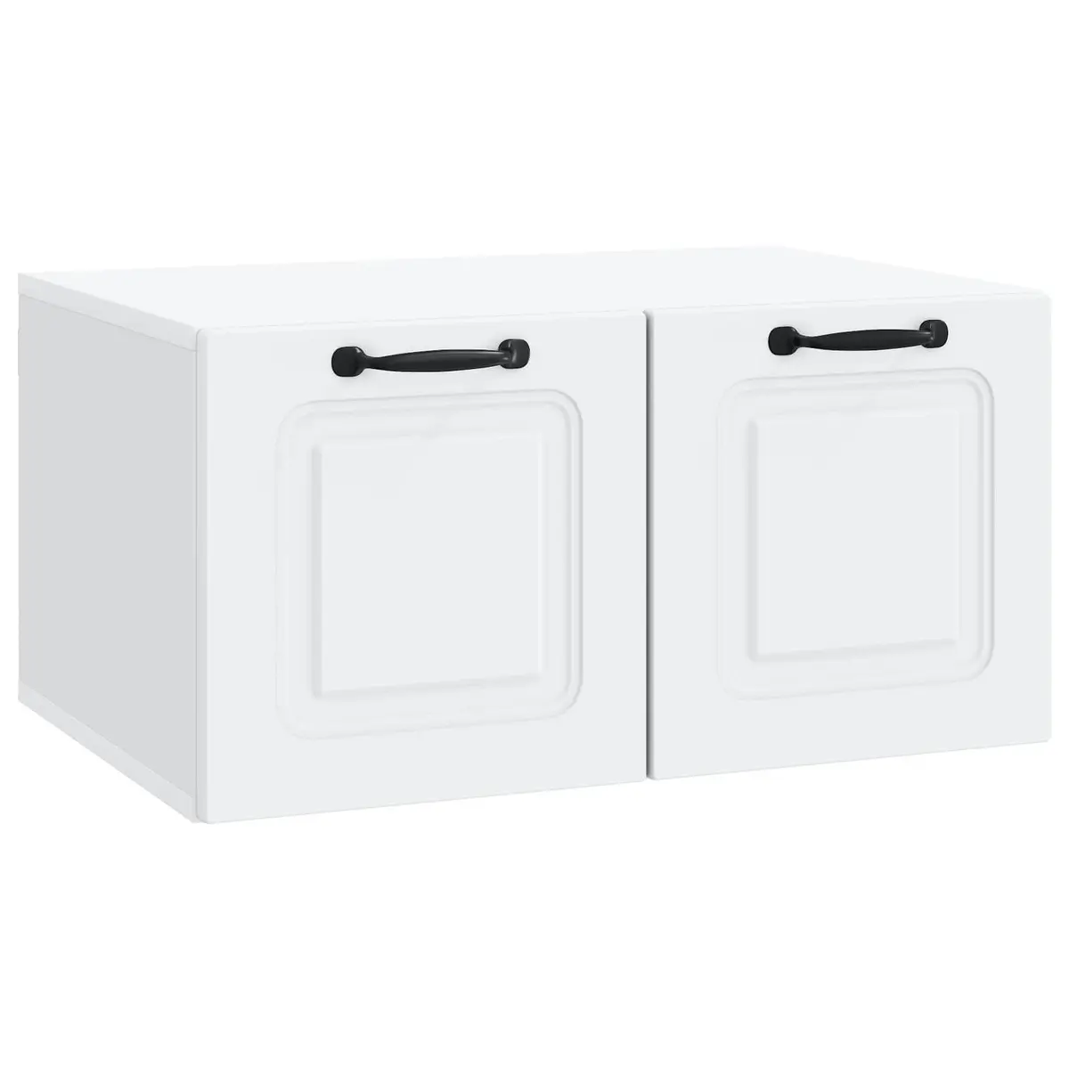 Wall-Mounted TV Cabinet Modern White Entertainment Unit 59.5 x 41 x 30 cm