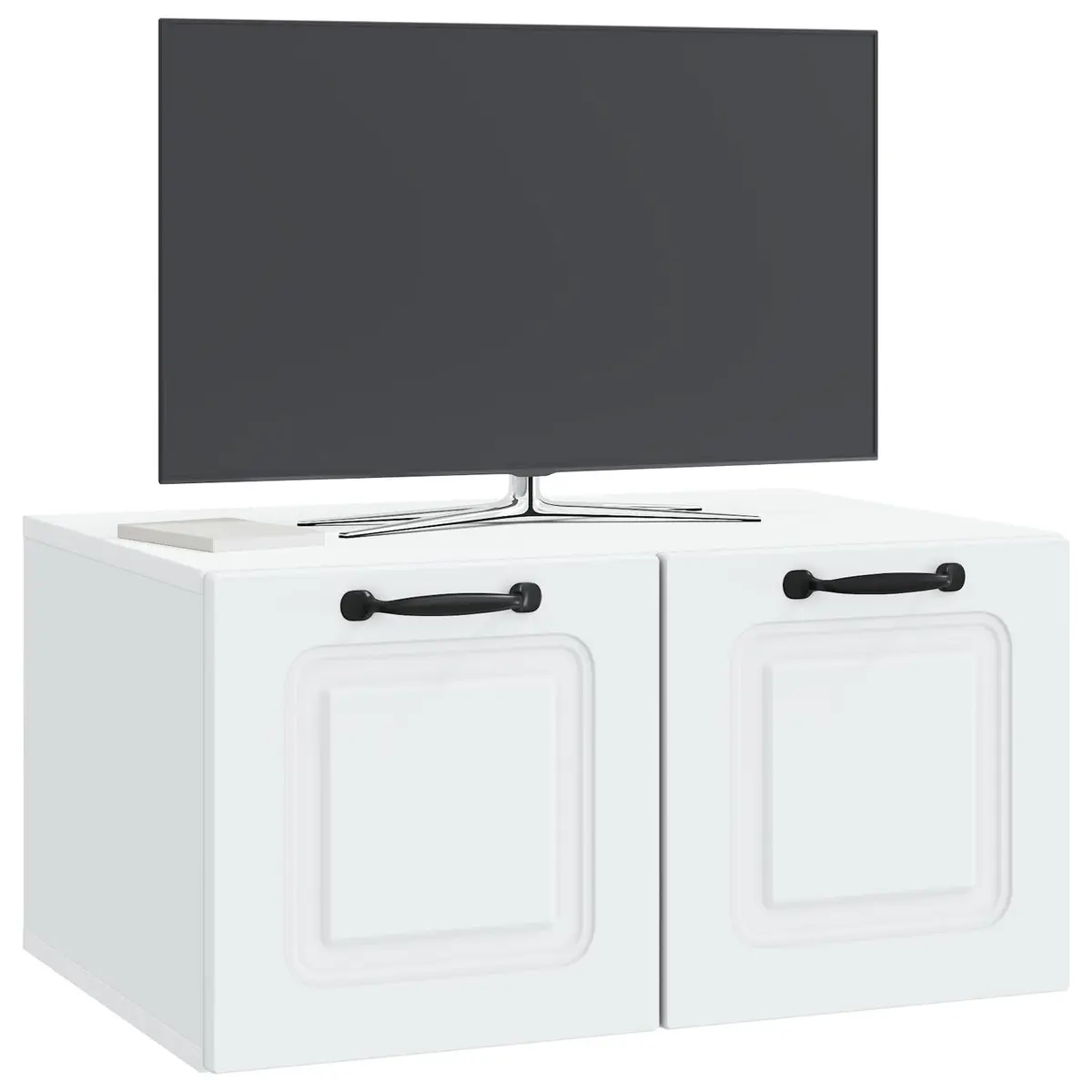 Wall-Mounted TV Cabinet Modern White Entertainment Unit 59.5 x 41 x 30 cm