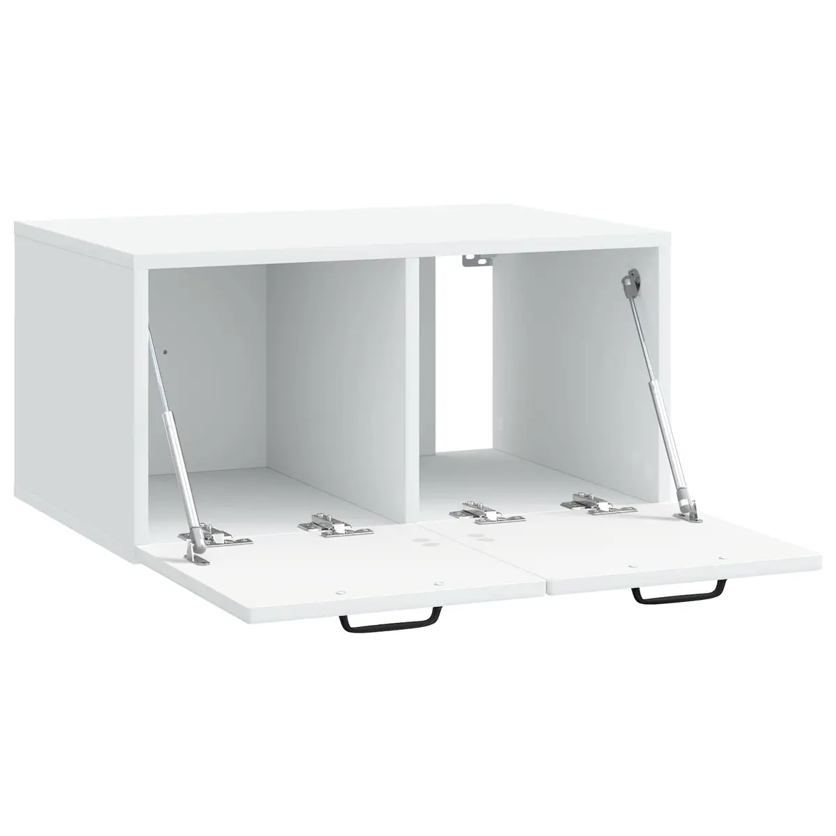 Wall-Mounted TV Cabinet Modern White Entertainment Unit 59.5 x 41 x 30 cm