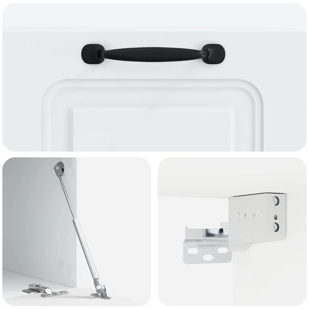 Wall-Mounted TV Cabinet Modern White Entertainment Unit 59.5 x 41 x 30 cm