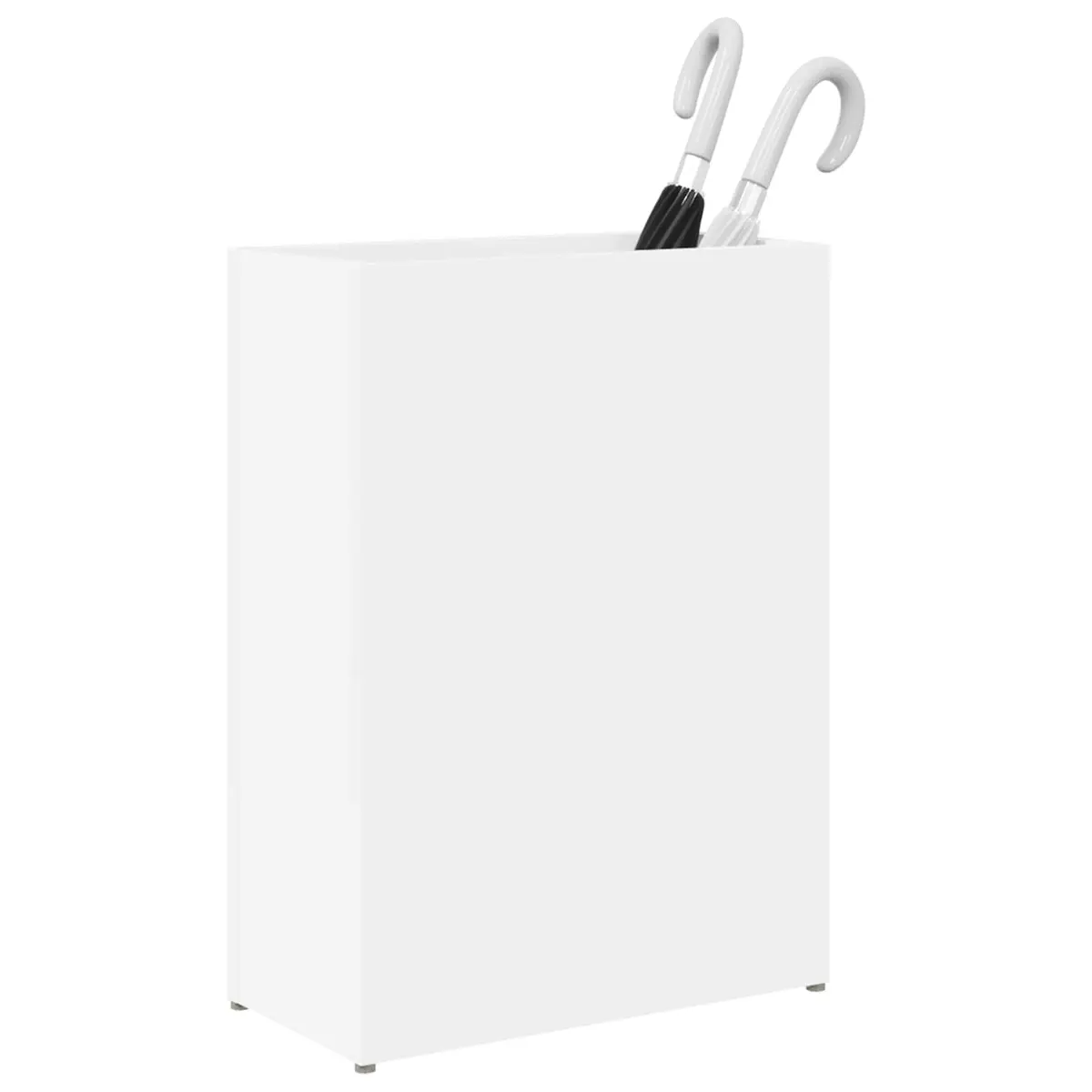 Umbrella Stand White Rectangular Storage Rack Modern 40 x 20 x 55.5 cm