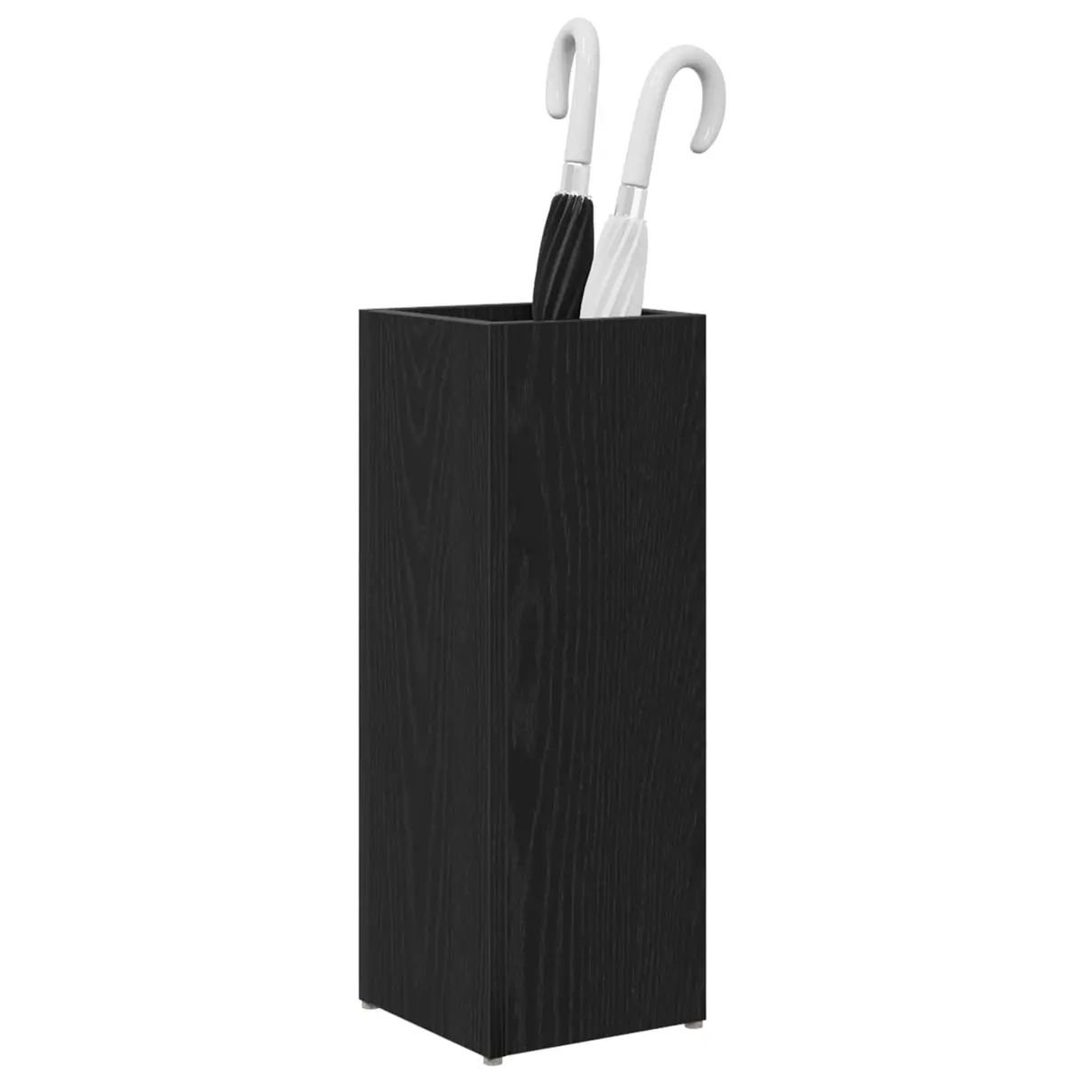Umbrella Stand Wooden Black Rectangular Modern 20 x 20 x 55.5 cm