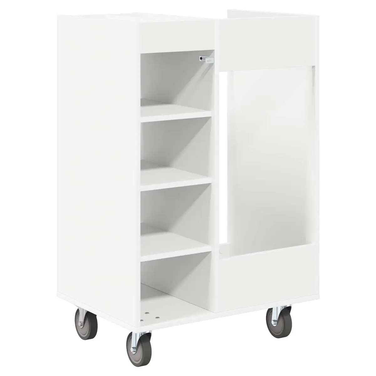Wooden Golf Cabinet Storage Organizer White Rectangular 65 x 45 x 98 cm
