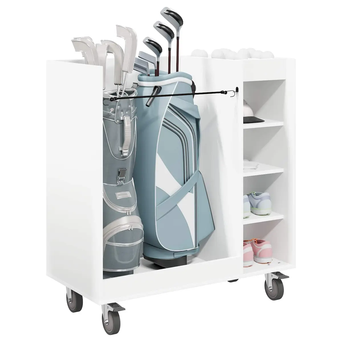 White Wooden Golf Cabinet