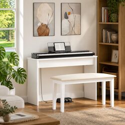 You’ll Love This White Engineered Wood Keyboard Stand