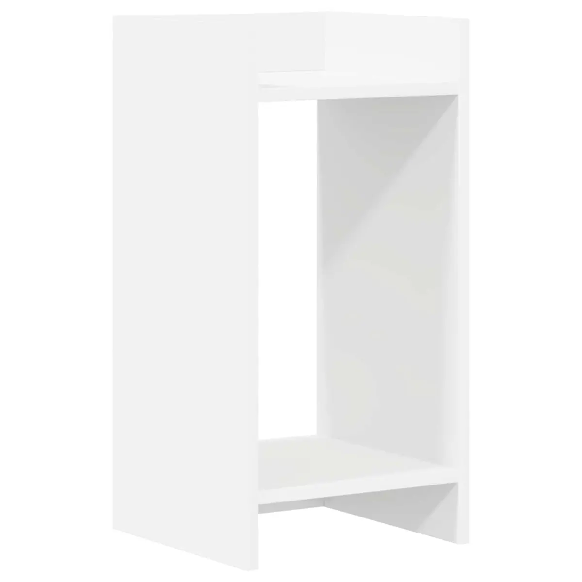 Plant Stand White 30x30x60cm Indoor Display Shelf 2 Pcs Engineered Wood