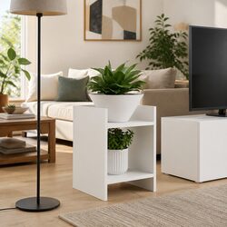 Make Your Space Shine with 2 White Plant Stands
