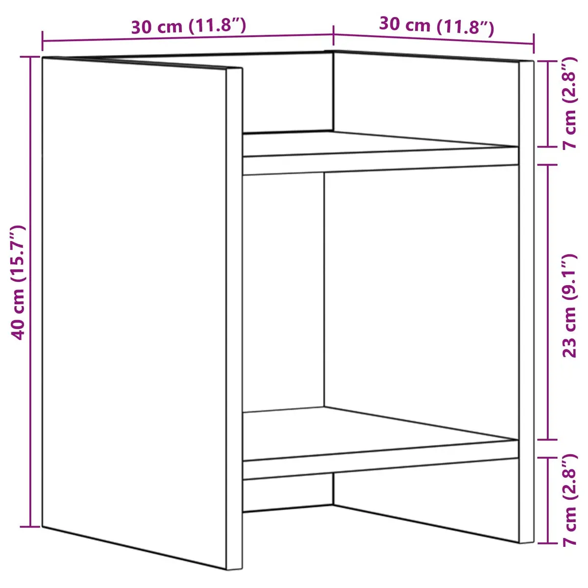 Plant Stand Indoor Modern Decor 30x30x40cm 2 Pieces