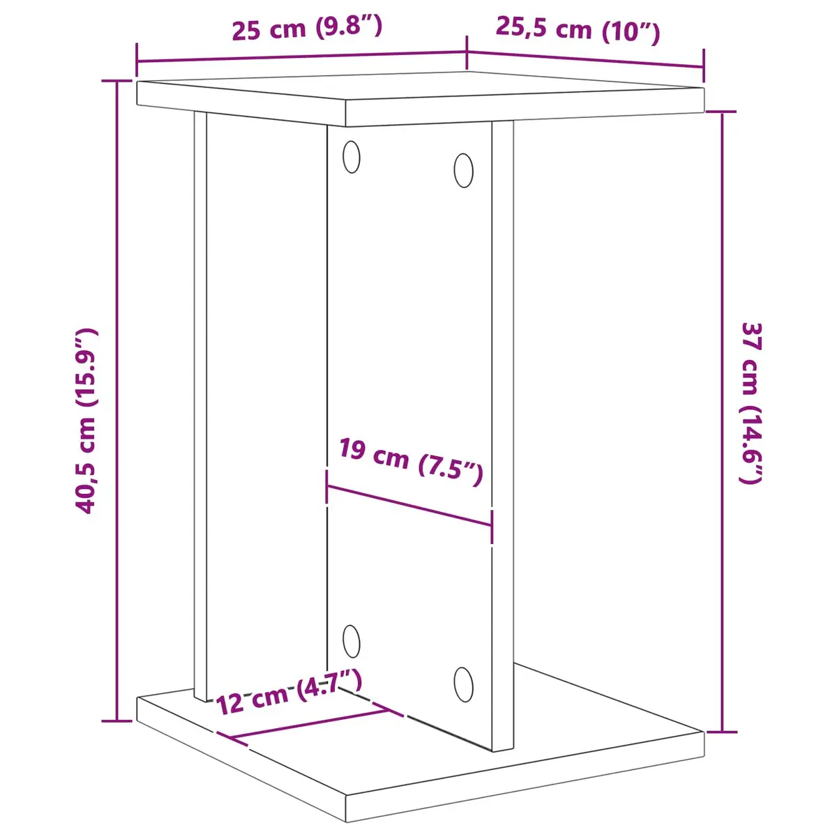 Plant Stand Multi-Tier White Engineered Wood 40.5cm 2 pcs