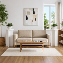 Plant Stand 2 pcs White Modern Design Indoor Engineered Wood Ø40 x 80 cm
