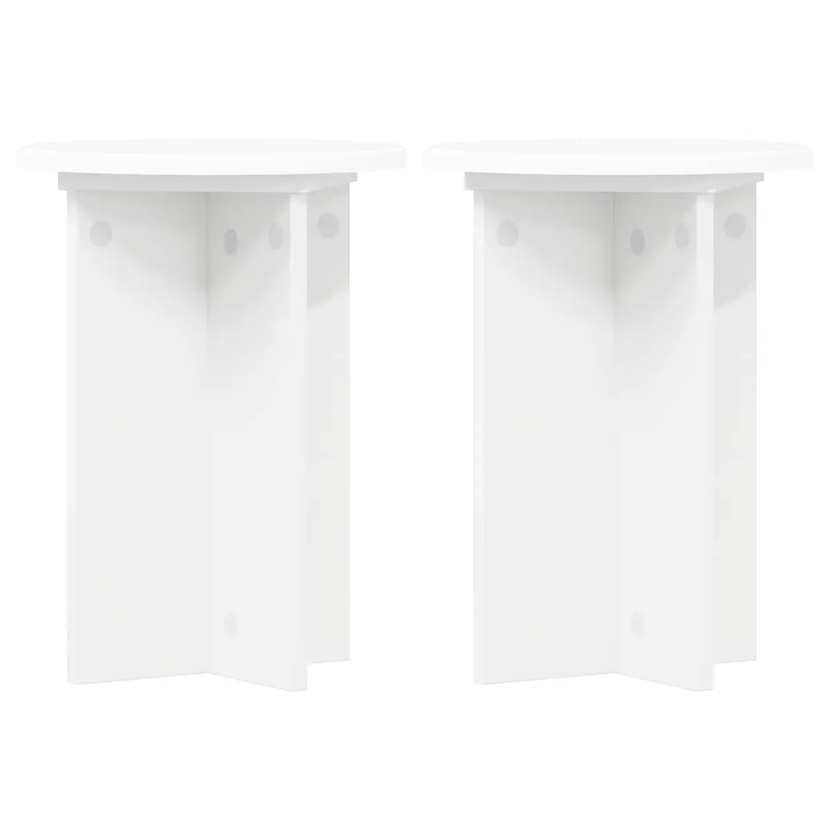 Plant Stand Modern Indoor Display Engineered Wood 29.5 x 40 cm 2 Pieces