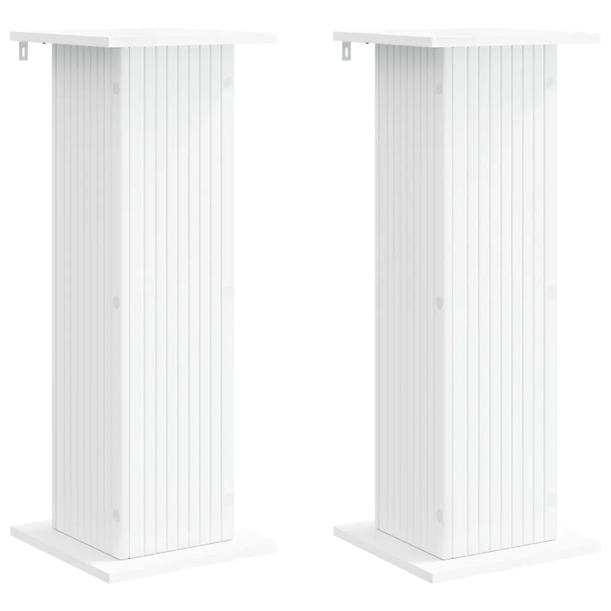 Plant Stand 2 Pieces White Indoor Display Riser Home Garden Décor 30.5 x 30 x
