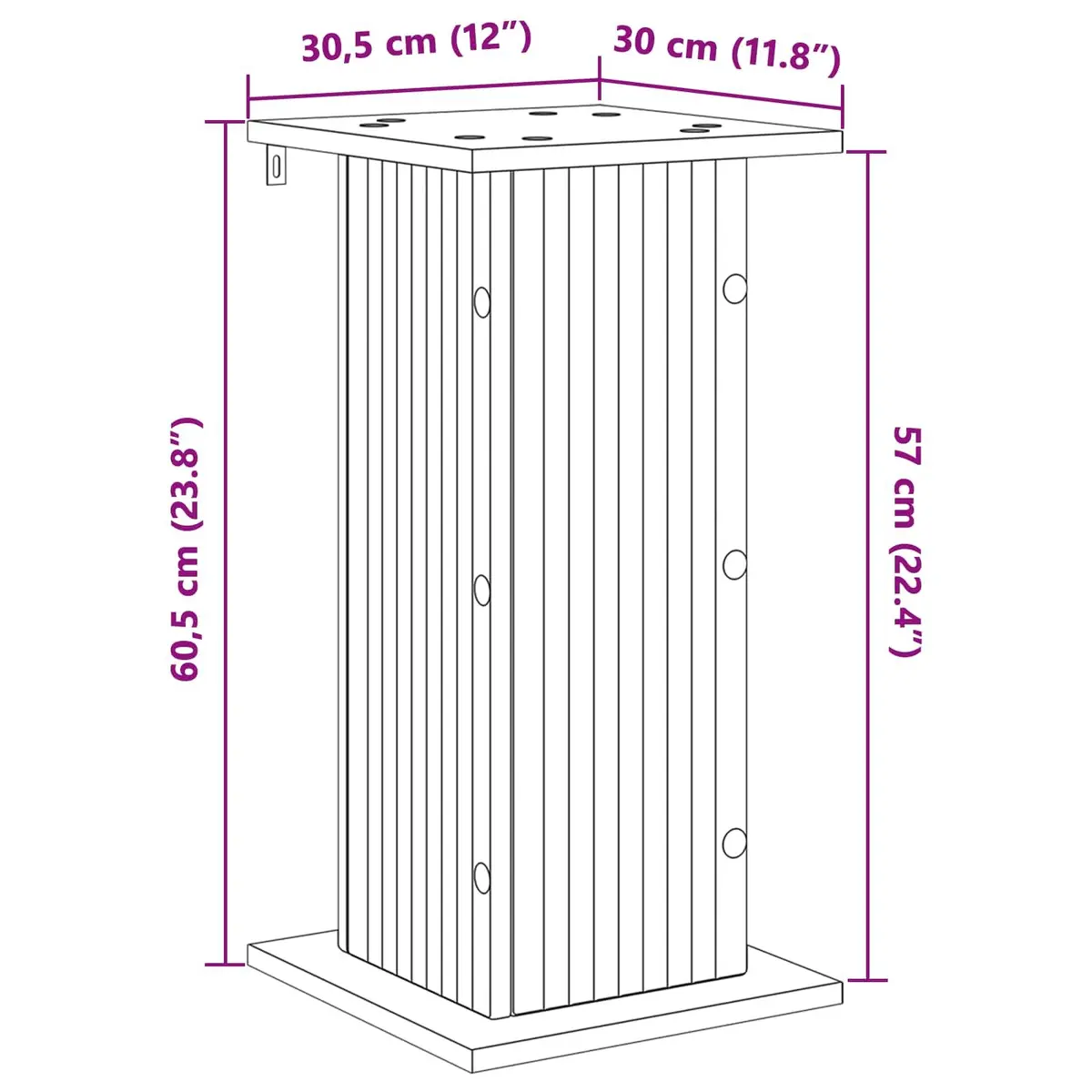 Plant Stand Modern Indoor Display Shelving Unit White 2 Pieces
