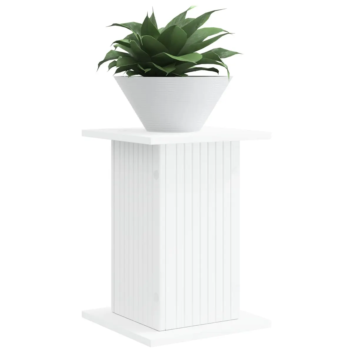 Plant Stand Modern Indoor Display Riser White 30.5cm 2 Pieces