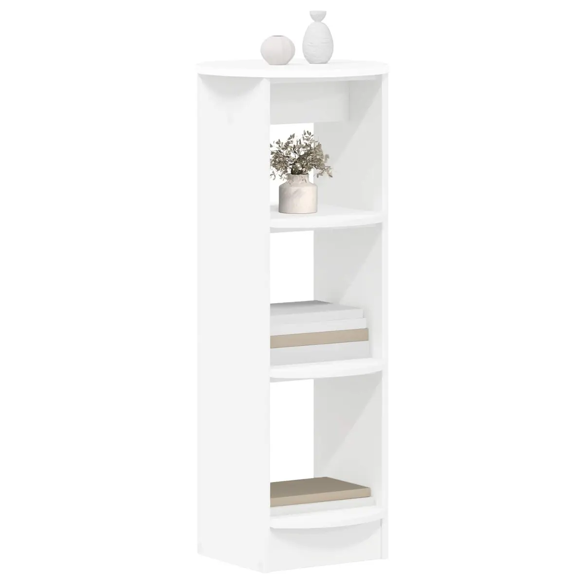 Side Cabinet White Engineered Wood 40x40x100cm