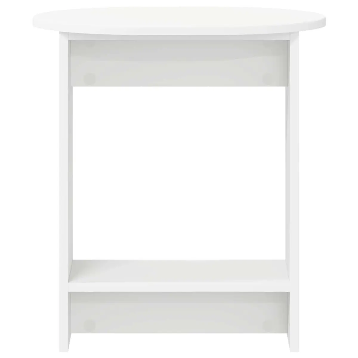 White Side Table End Table Accent Living Room Bedroom Nightstand 50x39.5x55cm