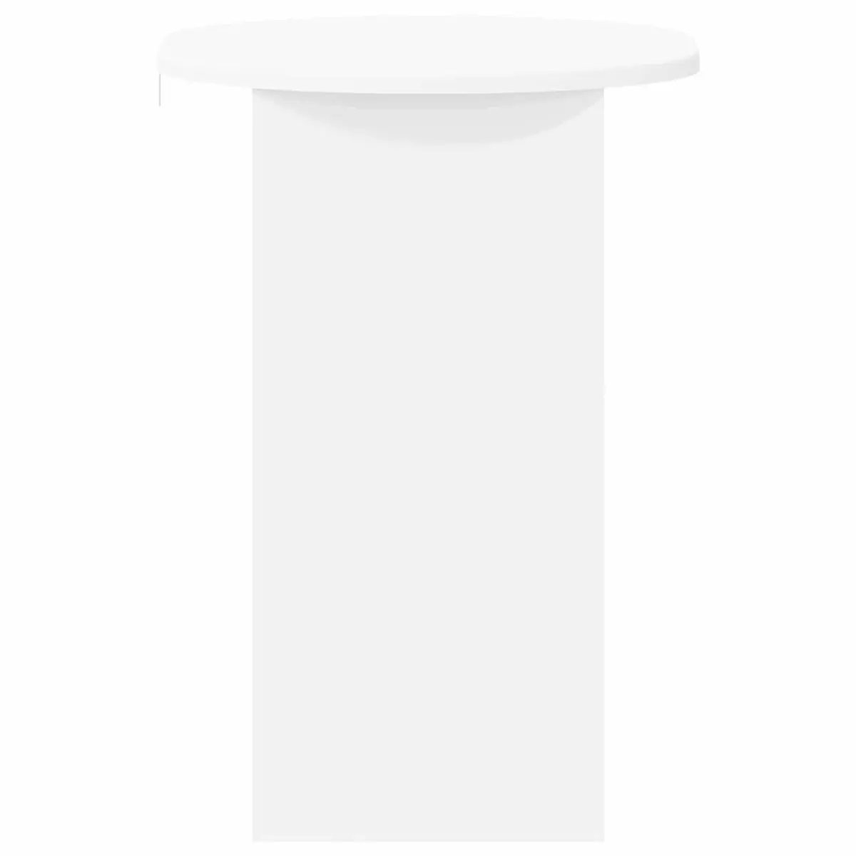 White Side Table End Table Accent Living Room Bedroom Nightstand 50x39.5x55cm