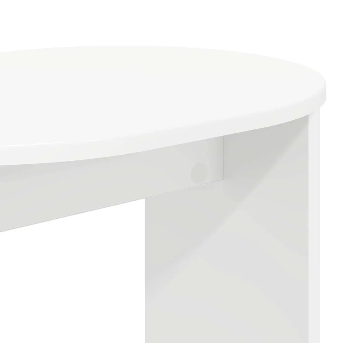 White Side Table End Table Accent Living Room Bedroom Nightstand 50x39.5x55cm