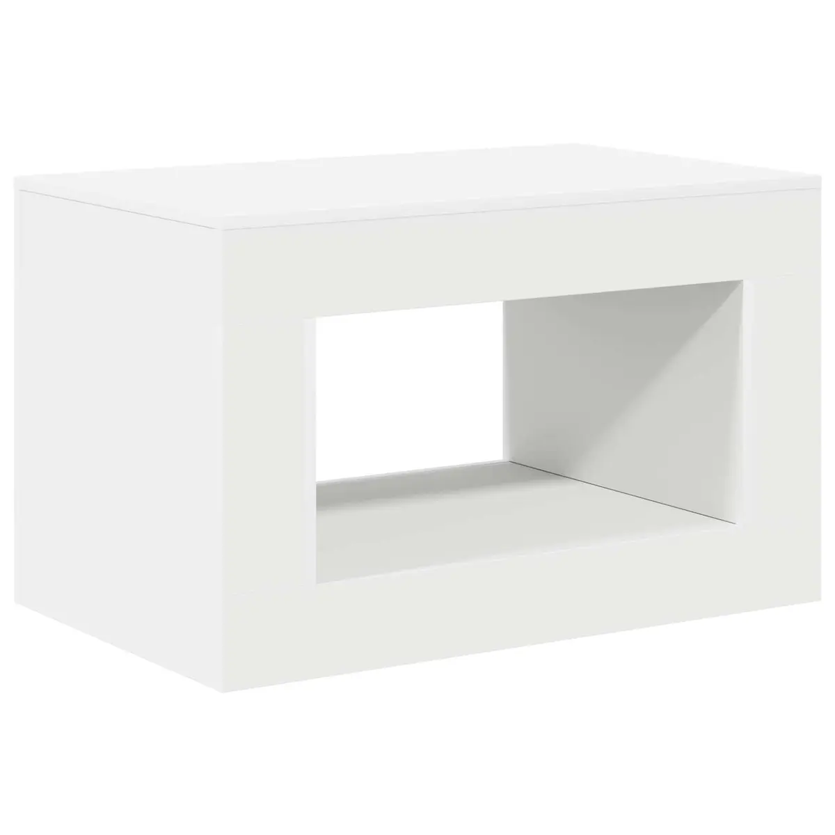 White Coffee Table Compact Accent Side Table
