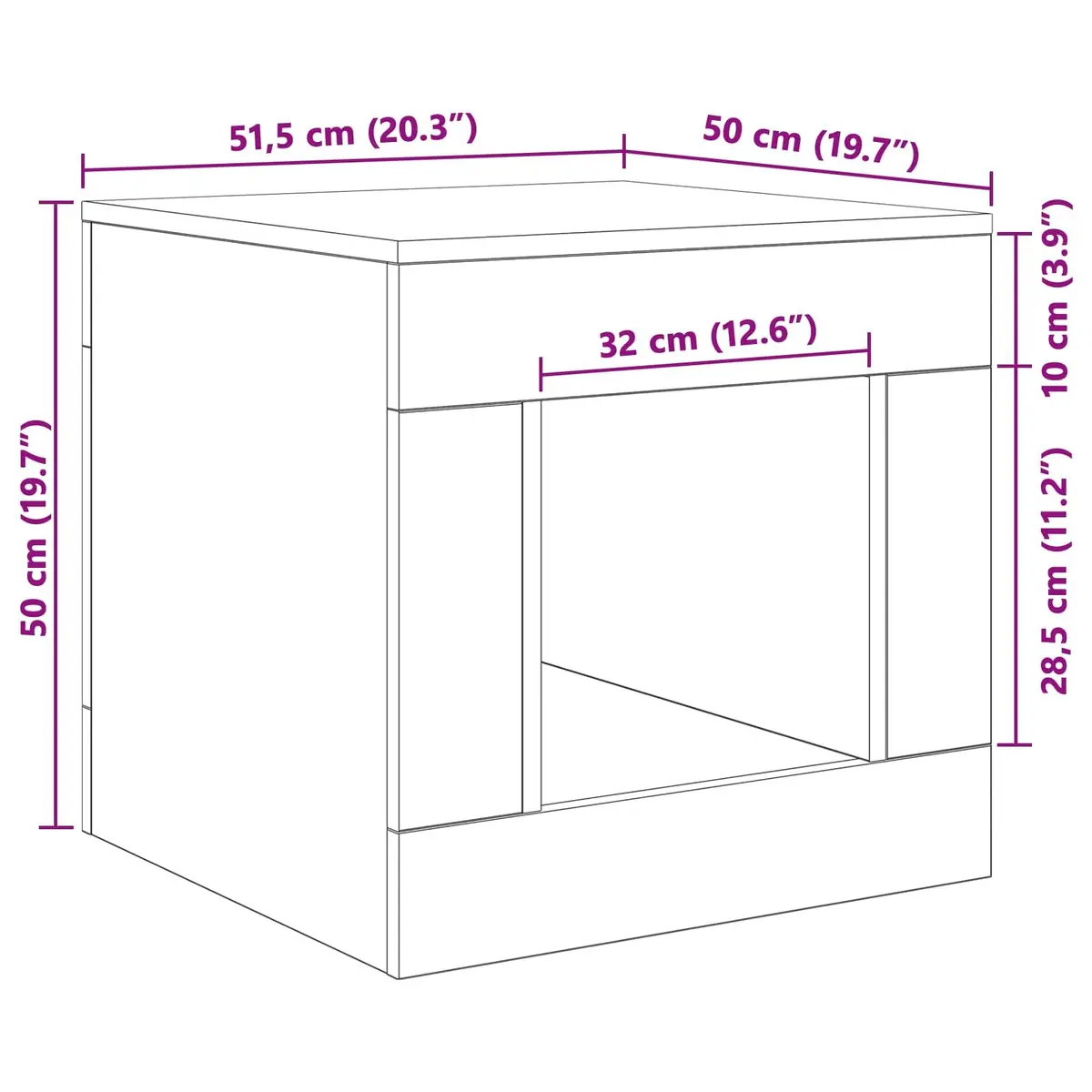White Coffee Table Modern Living Room Accent Decor Small Space Furniture