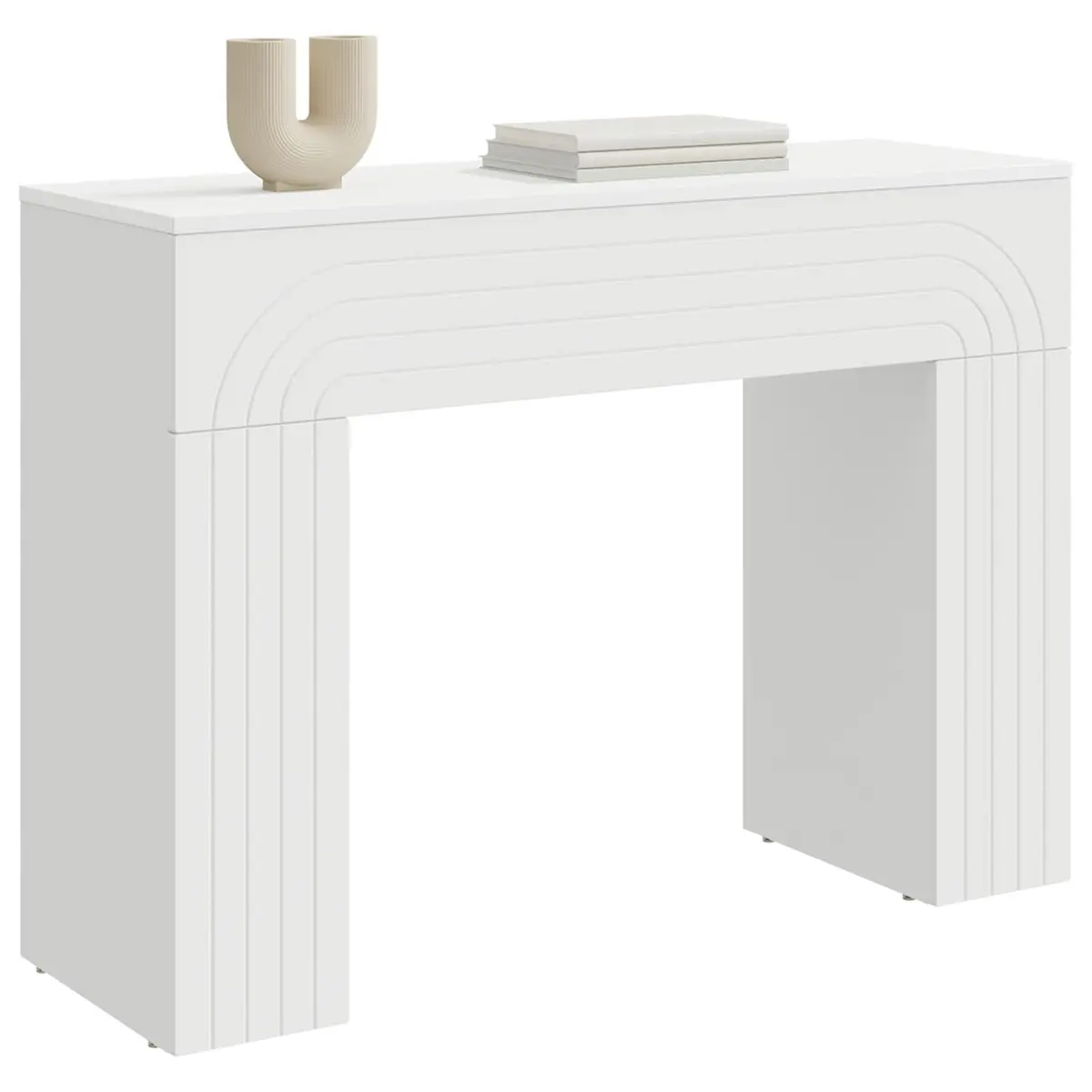 Coffee Table White Rectangular Modern 102 x 35 x 75 cm Engineered Wood