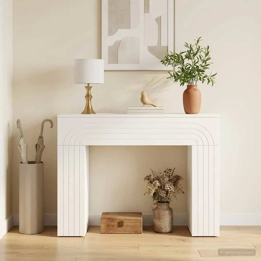 Coffee Table White Rectangular Modern 102 x 35 x 75 cm Engineered Wood
