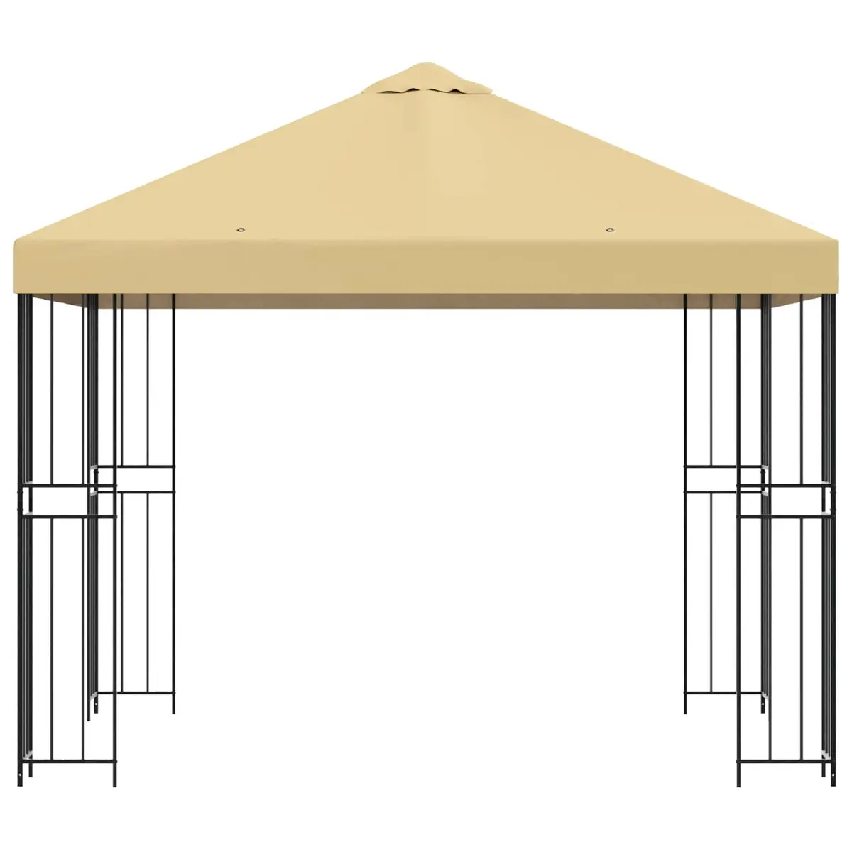 Gazebo Outdoor Canopy Cream 3 x 3 m Steel Frame Garden Patio Shelter