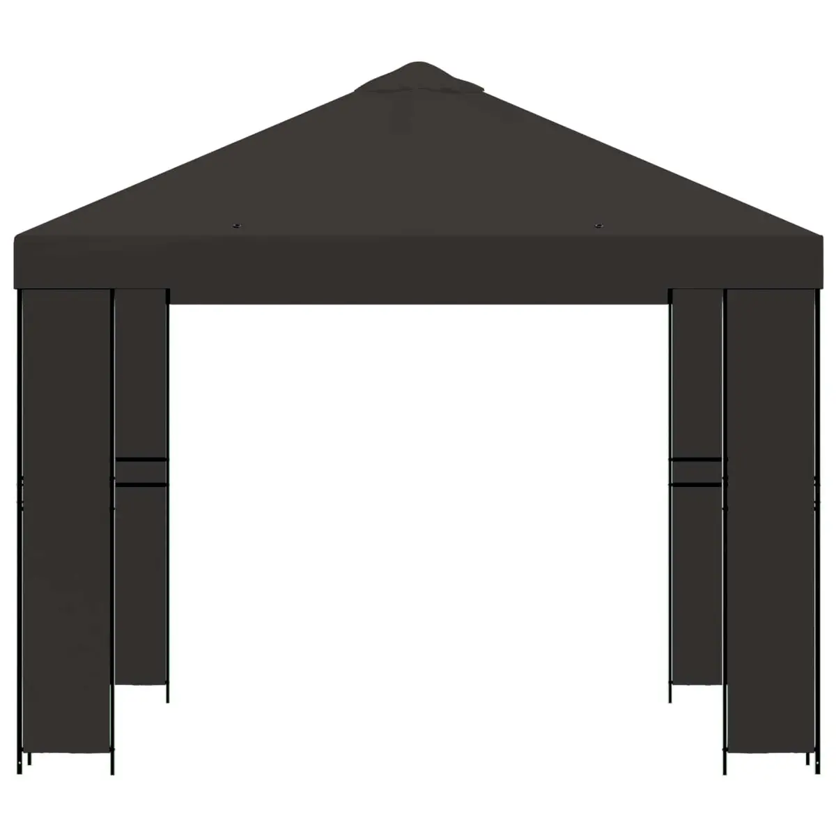 Outdoor Gazebo Anthracite Canopy 3 x 3 m Steel Frame