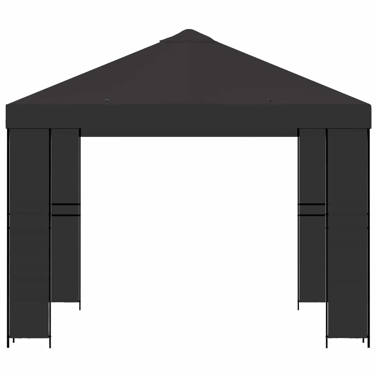 Outdoor Gazebo Anthracite Canopy 3 x 3 m Steel Frame