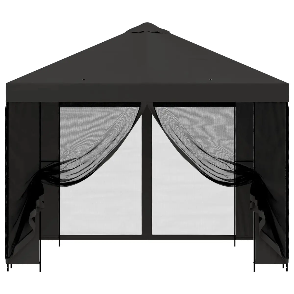 3x3m Outdoor Canopy Gazebo Shade Structure with Sidewalls Anthracite