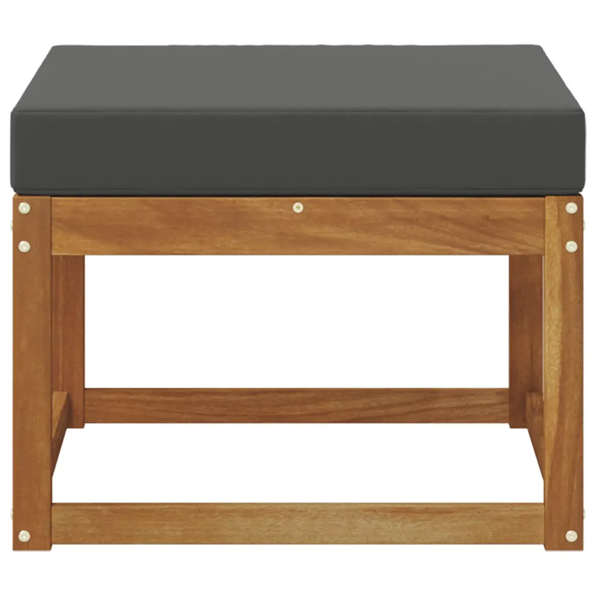 Outdoor Footstool Solid Acacia Wood Modular Seating Garden Balcony Brown