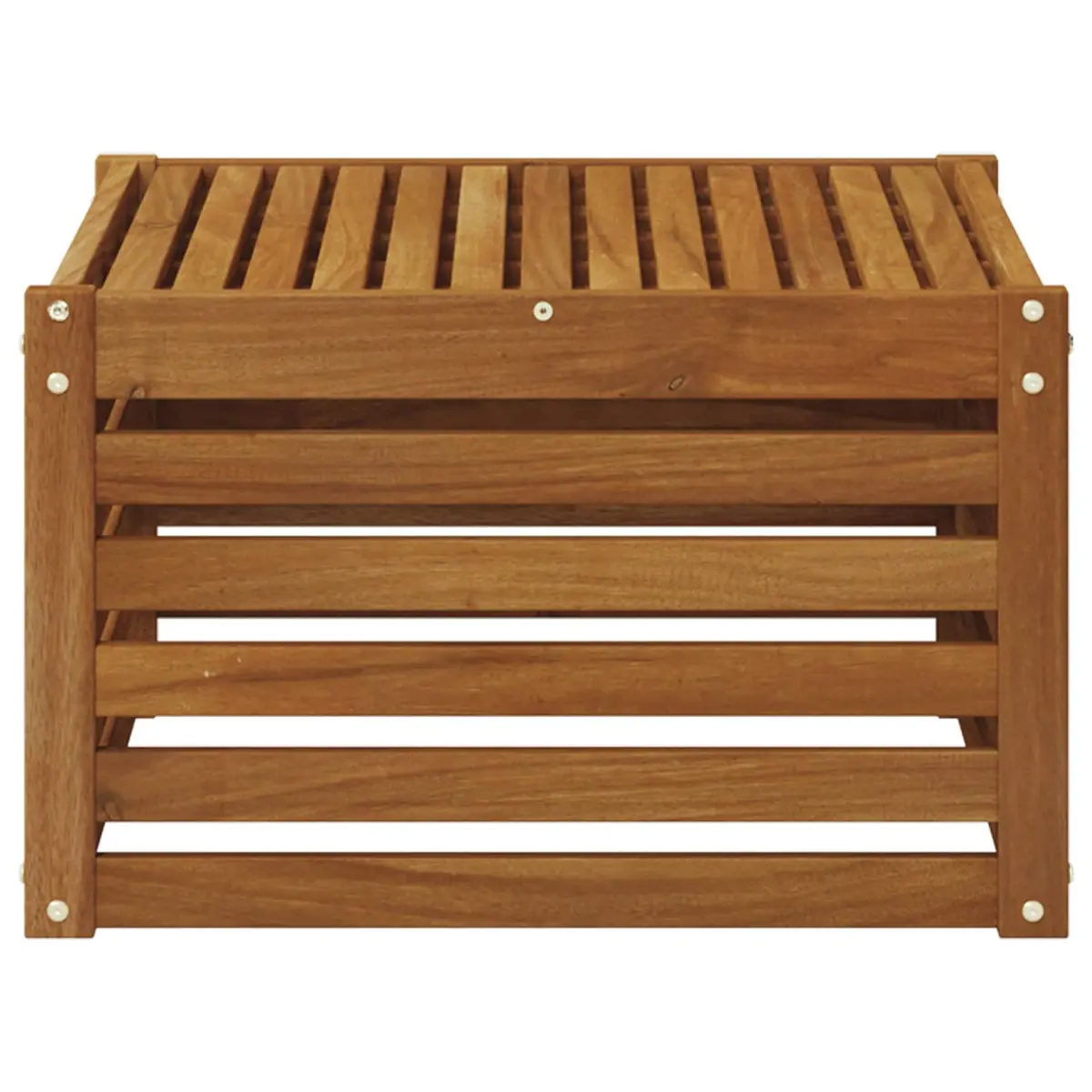 Outdoor Table Solid Acacia Wood Brown Modern Garden Furniture 59x59x37cm