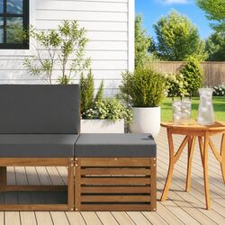 Your Ideal Outdoor Footstool in Solid Acacia Wood