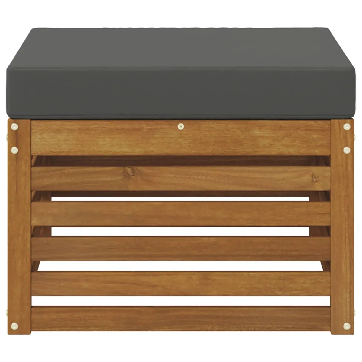 Outdoor Footstool in Solid Acacia Wood