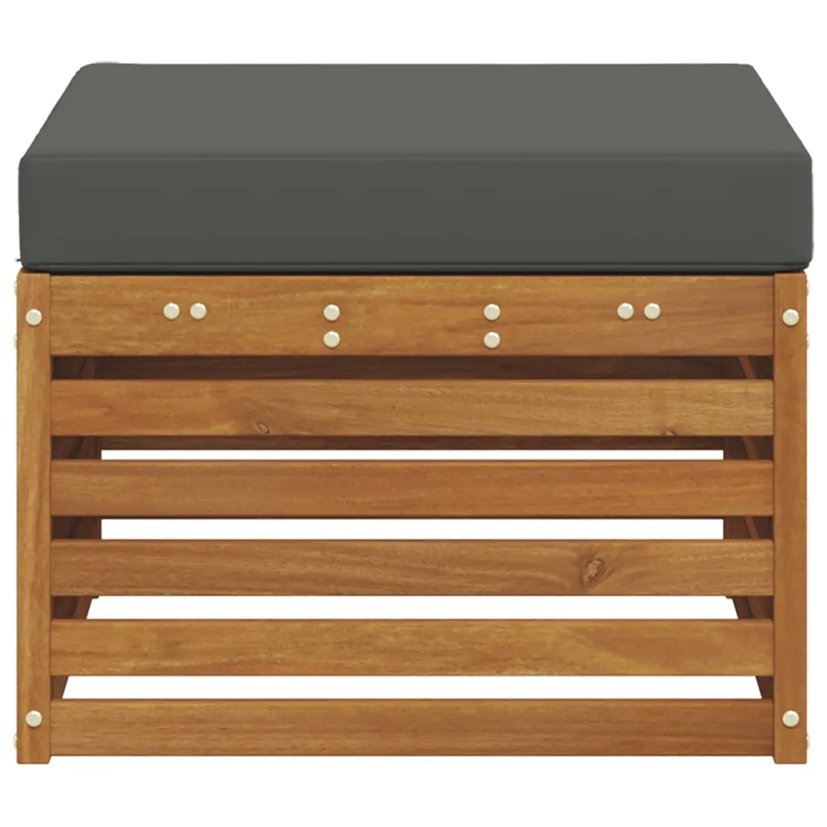 Outdoor Footstool in Solid Acacia Wood