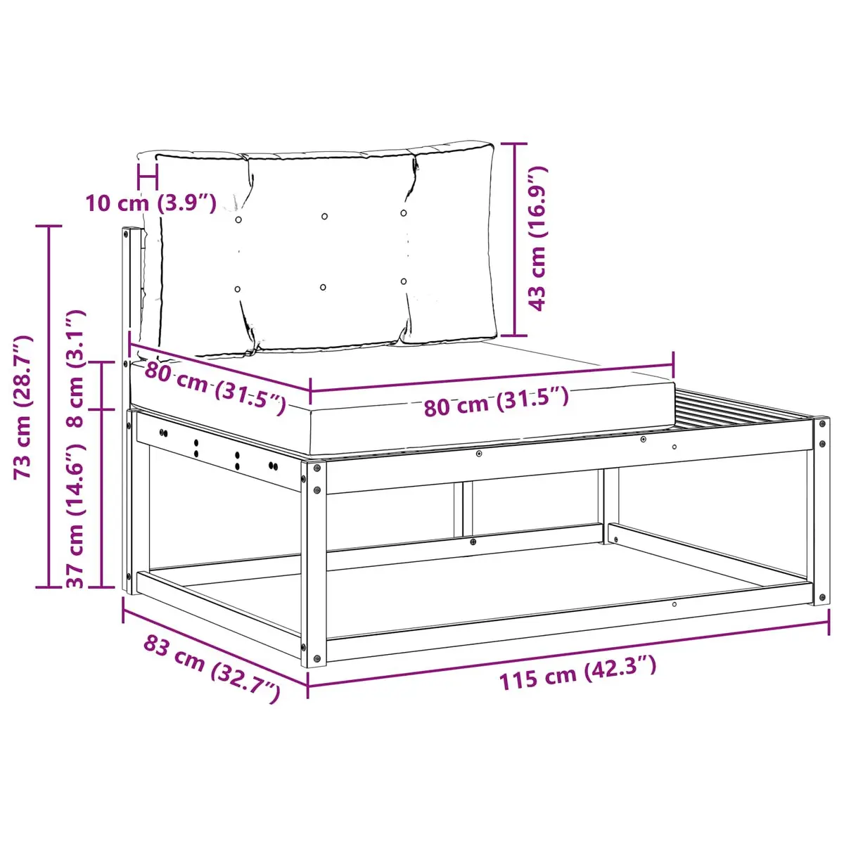 Brown Outdoor Sectional Sofa
