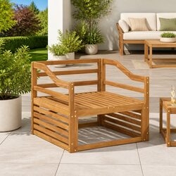 Friendly Brown Armrests for Your Outdoor Relaxation 79 x 4 x 73 cm