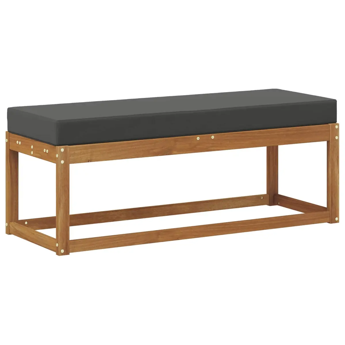 Outdoor Stool Bench Solid Acacia Wood Natural Finish Garden Patio Seating