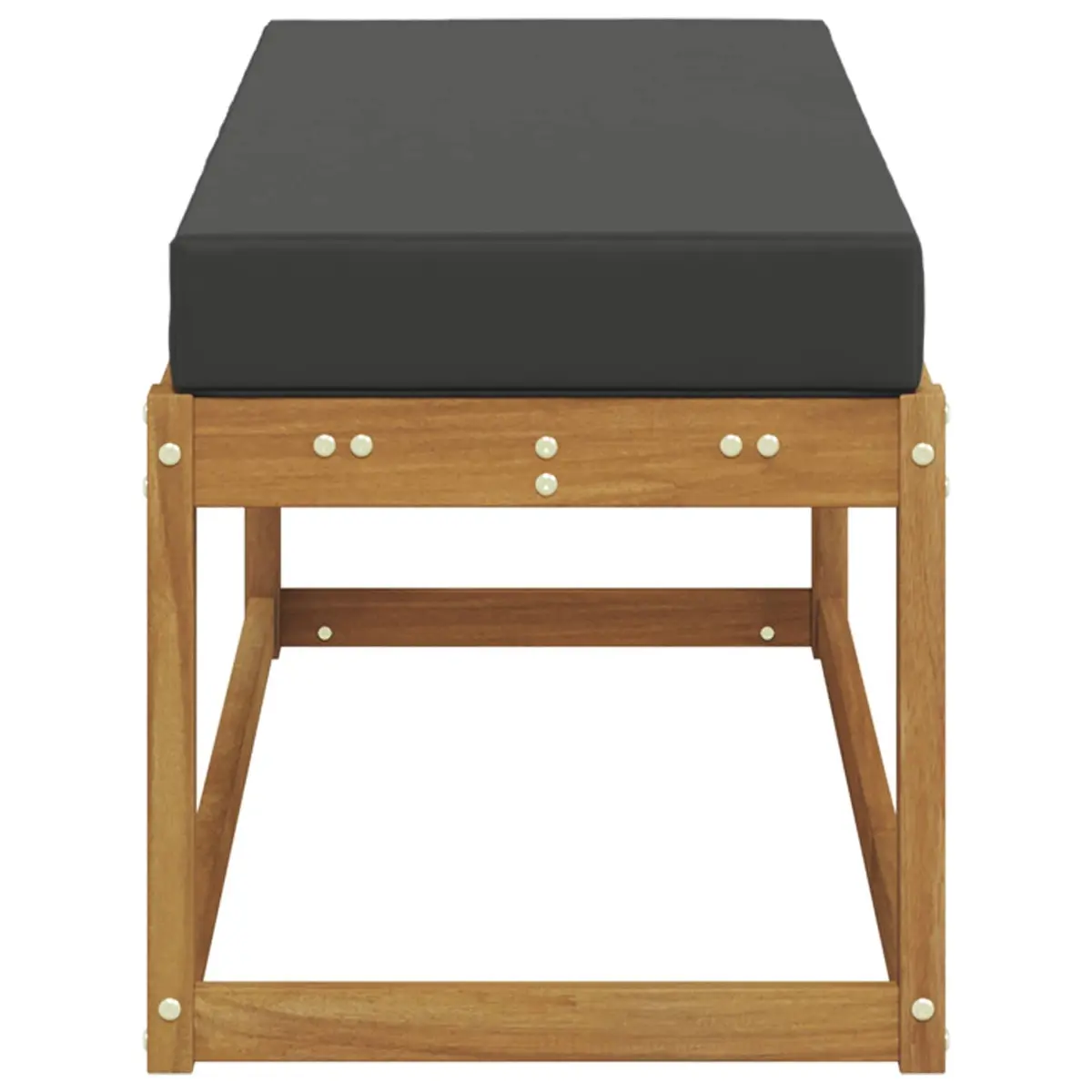 Outdoor Stool Bench Solid Acacia Wood Natural Finish Garden Patio Seating
