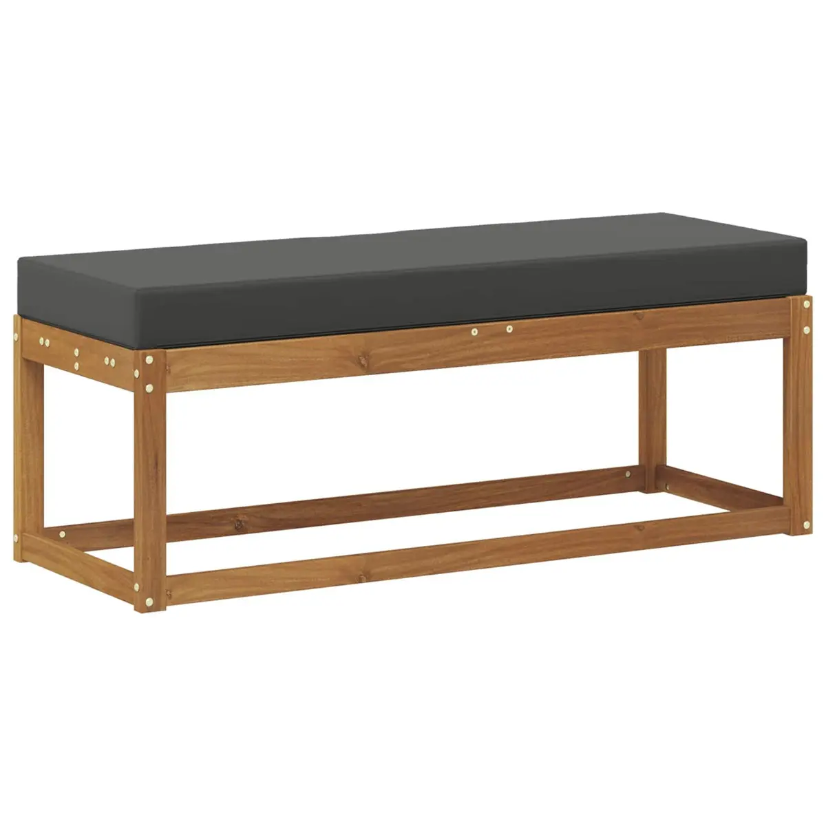 Outdoor Stool Bench Solid Acacia Wood Natural Finish Garden Patio Seating