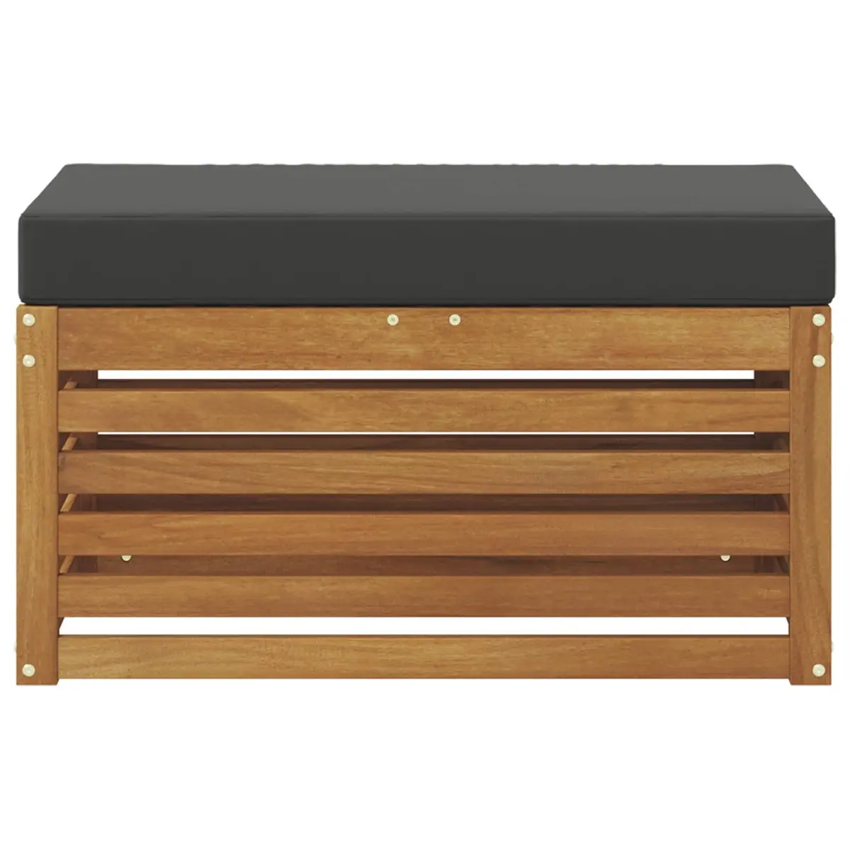 Outdoor Stool Bench Solid Acacia Wood Natural Size