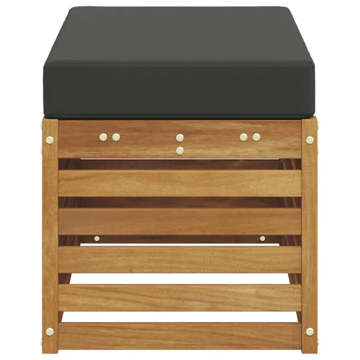 Outdoor Stool Bench Solid Acacia Wood Natural Size