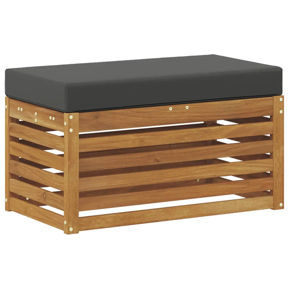 Outdoor Stool Bench Solid Acacia Wood Natural Size